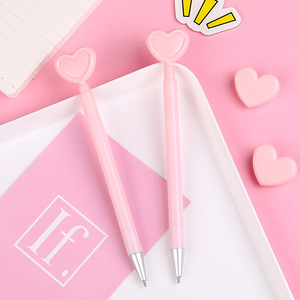创意心形签字笔软妹粉色爱心笔心形中性笔学生办公文具ins道具