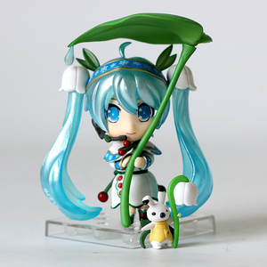 包邮初音miku未来手办 q版3款荷叶少女 雪音樱音 粘土手办模型