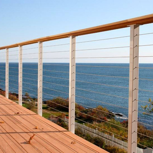 不锈钢丝绳护栏不锈钢钢索护栏木栈道钢丝绳护栏不锈钢拉索栏杆