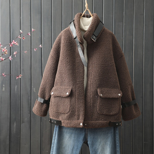 毛圈外套女皮毛一体
