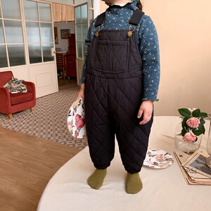 版男童可爱压棉厚实背带裤 儿童夹棉裤 宝宝背带棉裤 外裤