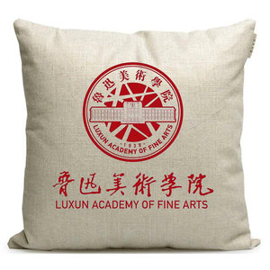 鲁迅美术学院纪念品定制校徽礼品周边学生靠垫午休靠枕沙发抱枕