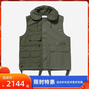 四季出品现货WTAPS TRADER VEST COTTON军事风拼接工装马甲男21AW