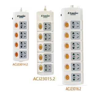 新国标英特曼延长线插座ACJ23系列4插5插排6位独立开关家用接线板