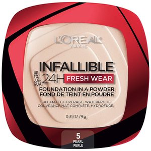 美国欧莱雅loreal infallible24小时持久控油哑光定妆遮瑕粉饼