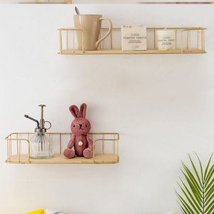 卧室床头上方置物架单层免打孔小型挂墙上放东西的装饰柜墙壁挂饰