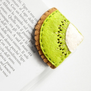 diyy手工羊毛毡不织布猕猴桃书签成品材料包