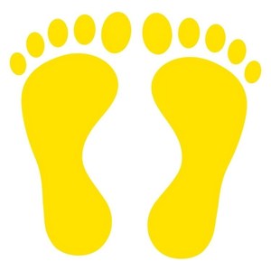 优质幼儿园夜光地贴荧光大小脚印脚丫安指示提示标示标贴标识标