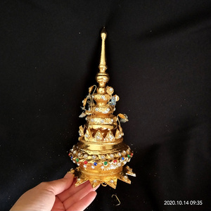 泰国硬纸手工制作宝塔头饰皇冠发饰影楼拍摄装饰傣族女装服装配饰