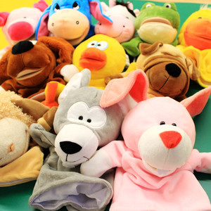 农场动物系列奶牛兔子老鼠手偶公仔手套玩具幼儿园表演儿童讲故事