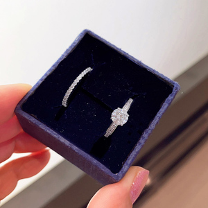 奥地利水晶戒指女套装双戒叠戴气质钻戒双层时尚指环