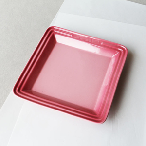 出口品质酷家正方形盘 炻瓷20cm寿司吐司家用菜盘礼品订制