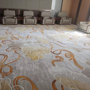 新中式祥云会议室贵宾接待室休息区别墅客厅满铺定手工羊毛地毯