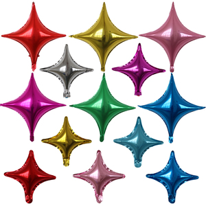 10寸26寸36寸5个10个装四角星铝膜婚庆铝箔四边形星星颜色气球