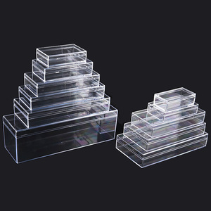 现货全透明PS塑料盒长方形盒子人参药材产品包装盒标本收藏展示盒