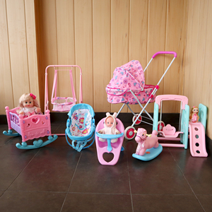 加大号儿童舞蹈玩具手推车带娃娃宝宝小推车女孩仿真过家家摇篮床