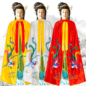 神佛像披风双凤佛袍披肩红黄色观音菩萨斗篷神仙娘娘凤袍奶奶披袍