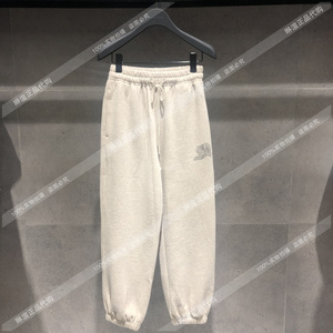 现货basic house/百家好2021冬新款女式宽松休闲裤子hvpt720b-498