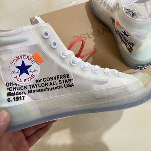 匡威offwhite透明高帮
