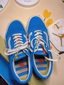 vans 范斯os 经典款1966蓝色低帮男女鞋休闲帆