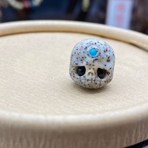 海南星月菩提阿呆石玉料手工雕刻配件佛珠文玩手串配饰