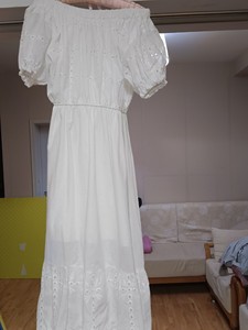 仙女裙，白色均码，日常可穿，连衣裙，棉麻材质，全新，闲置出，
