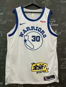 勇士队 汤普森 30号 库里 旧款式白色au限定 球员版球衣_阿里巴巴找货