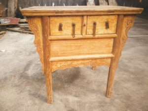 春木槐木茶桌整理好的老供桌完整品相桌面平整