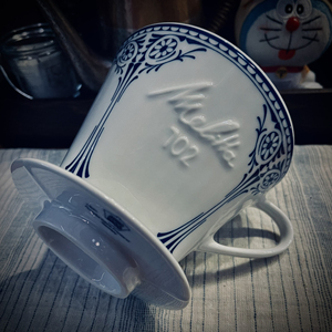 melitta梅丽塔 102单孔青花滤杯 如新品相