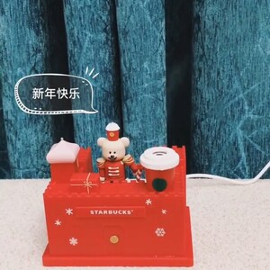 星巴克 圣诞胡桃钳小熊红色城堡usb桌面加湿器办公室 全新的