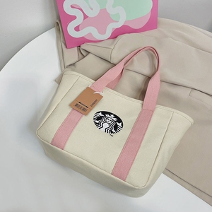 星巴克帆布包女单肩