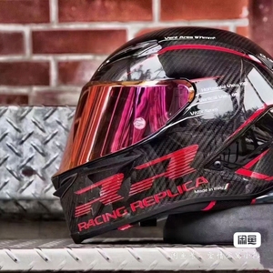 agv头盔70周年灰红 黑红轨迹新款个性头盔黑金销量版机车头