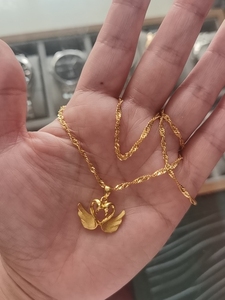 000人付款淘宝老凤祥小天鹅纯银项链女轻奢小众设计感玫瑰金高级吊坠