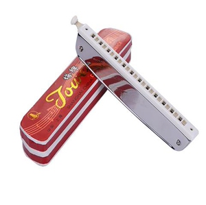 全新 东方24孔半音阶口琴m1015普及类(彩纸盒简装.出口