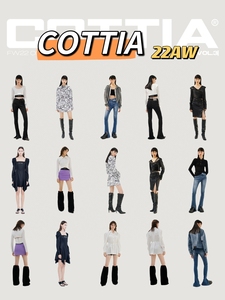 cottia 22AW新款长裤牛仔 长袖t裇连衣裙皮裤皮裙短