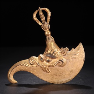 【鬼市】 大尺寸铜镀金金刚斧 z261