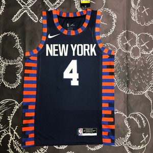 德里克罗斯球衣 nba尼克斯4号sw条纹球衣 热压