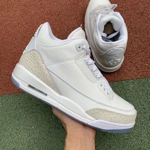 aj3白猫头层皮料 aj 3纯白爆裂纹白猫 36-47码 有