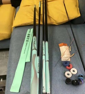 朋友送的原价500多的天元浪尖鱼竿7.2米6.3米5.
