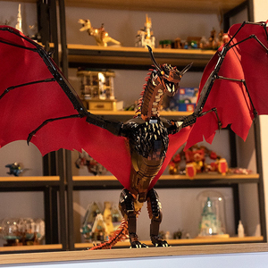 火龙卓耿1889颗粒带支架 兼容乐高恐龙冰与火之歌巨龙卓耿韦