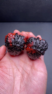 七彩三棱元宝【x11】云南野生铁核桃文玩核桃把件金蟾蛤蟆头疙