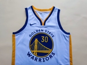 库里球衣勇士21赛季主场30号白色球迷版热压球衣