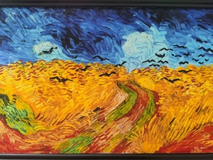 梵高麦田乌鸦,麦田里的乌鸦,麦田群鸦,麦田上的群鸦,whea