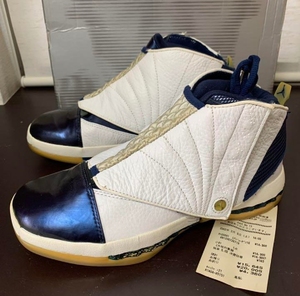 2001nike aj16元年耐克乔丹16代篮球鞋,经典海军