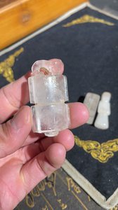 天然水晶,冈卯,翁仲,司南佩,一套