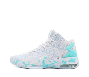 安踏篮球鞋kt3皮面款 安踏白/泳池蓝配色