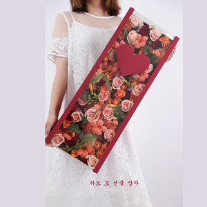 520情人节日亚克力花束包装开窗木质高档鲜花长方形玫瑰鲜花礼盒