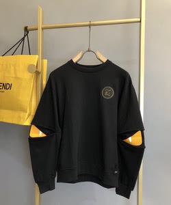fendi/芬迪新款小怪兽眼睛烫钻开口情侣上衣卫衣男女圆领休