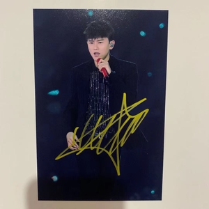 张杰亲笔签名照周边 明星同款亲签明信片签名海报送朋友礼物