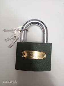 品牌型号 正品三环锁纯铜芯单开3把钥匙挂锁,规格75mm全新